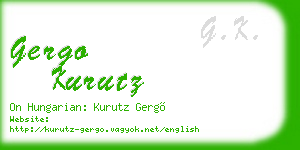 gergo kurutz business card